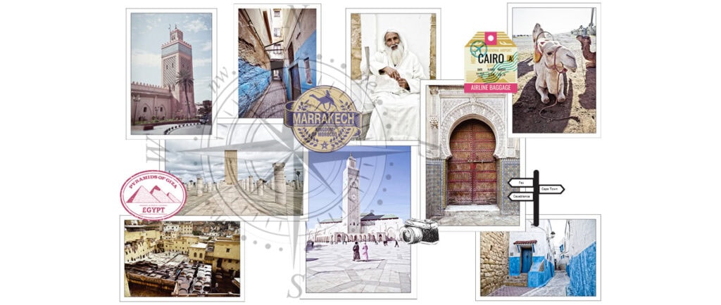 Collage of different images of Morocco