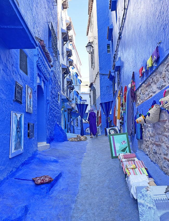 An alley of Chefchaouen Morocco - Tangier to Chefchaouen