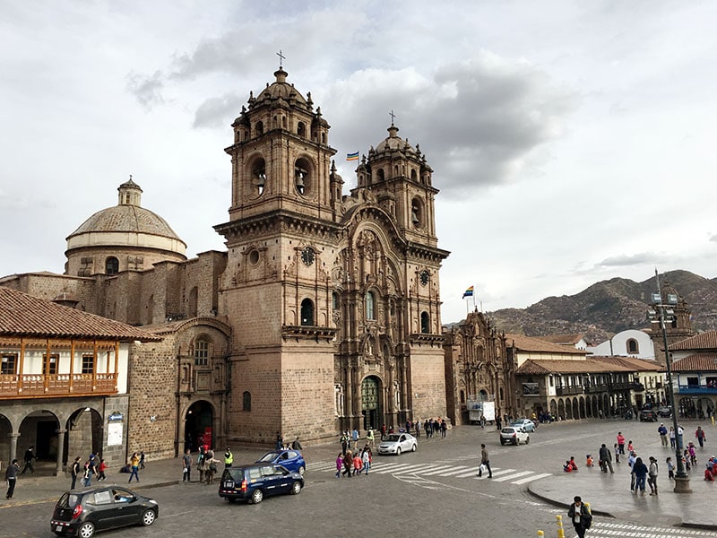 The Society of Jesus church in Cusco Peru