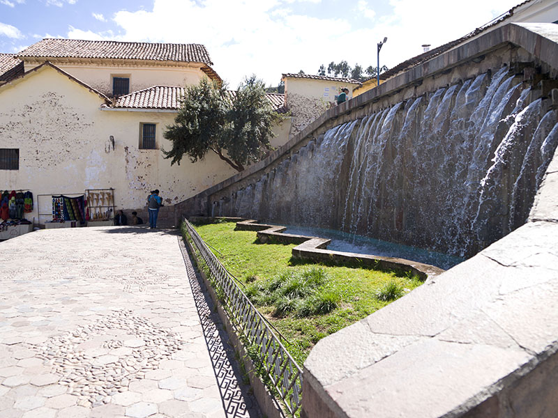 Fountains at the San Blas Plaza in Cusco