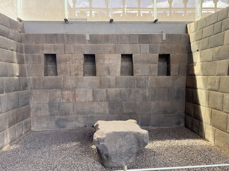 Original Inca structure inside Qorikancha - the Incan Civilization Temple