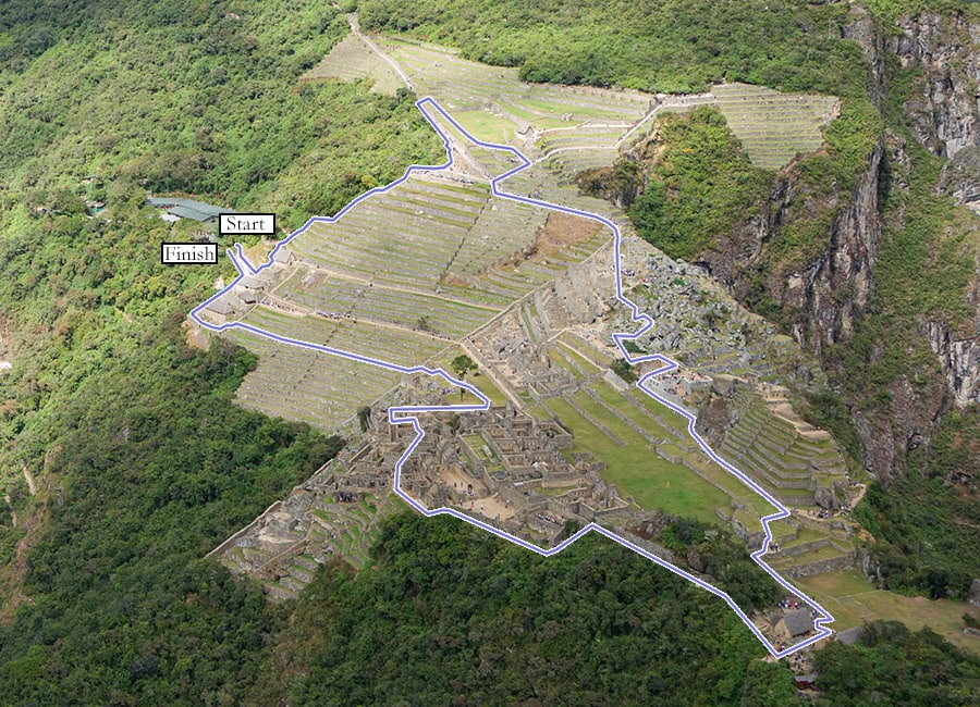 Route 2B of Circuit 2 at Machu Picchu