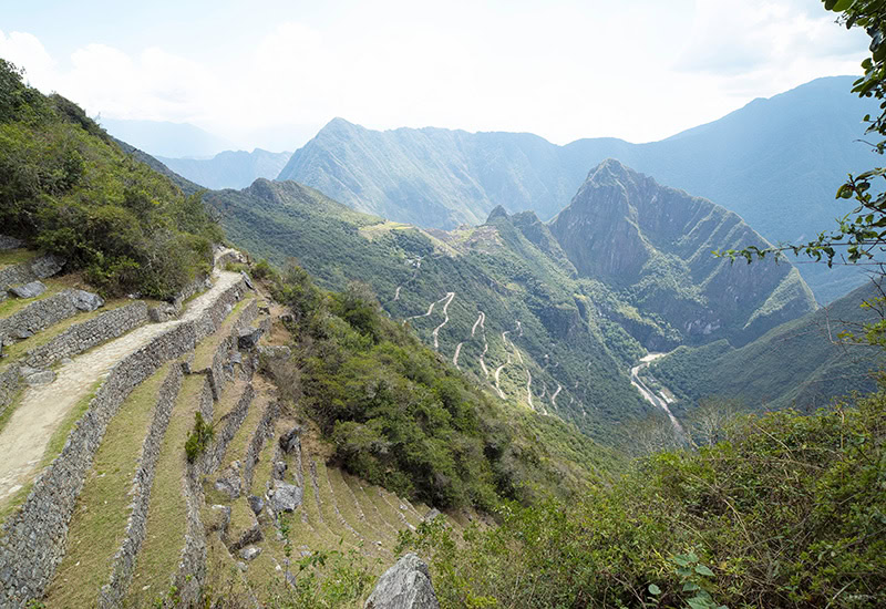 View of Machu Picchu from the Sun Gate hike