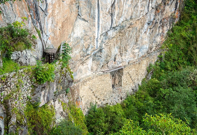 The hike on Circuit 1 to the Inca Bridge at Machu Picchu