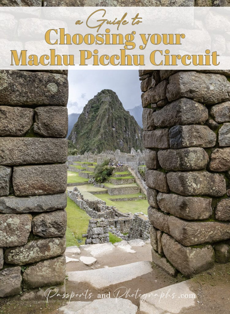 View of Wayna Picchu Mountain through Machu Picchu's main gate