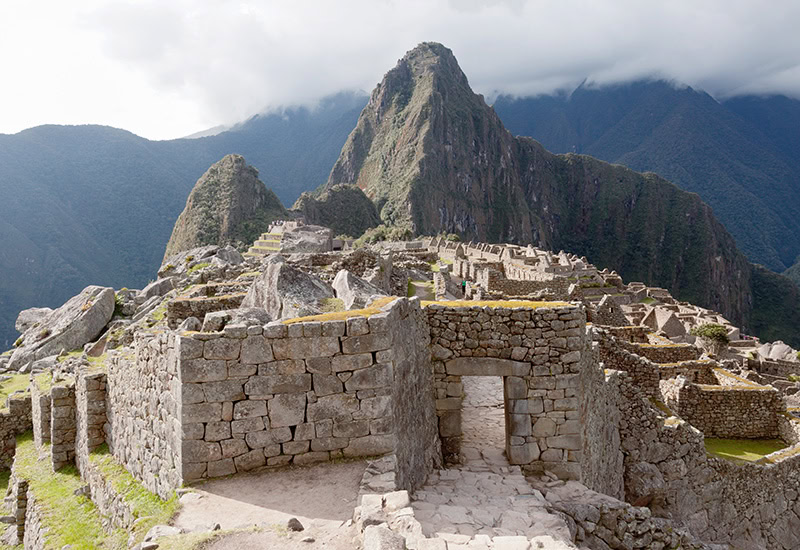 The Classic View of Machu Picchu with the Main Gate